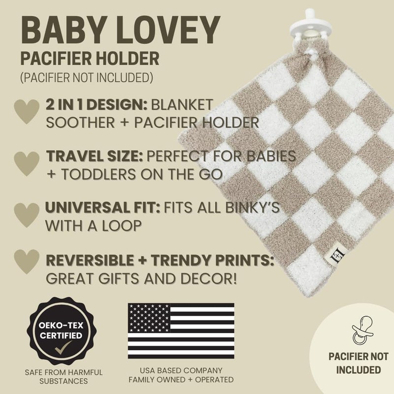 Leaps + Legends L+L USA Lightning Bolt Baby Lovey Pacifier/Teether Holder 10"x10" - DreamSoft Plush Fluffy Cuddly Soothie Reversible Mini Comfort Blanket - Newborn Gift Essential Babies Boys and Girls (Black/White) - Image 4